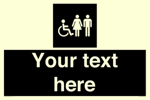 Custom information: black panel disabled female and male